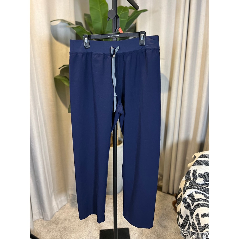 Figs Technical Collection Navy Blue Scrub Pants Womens XL Petite XL/P Drawstring